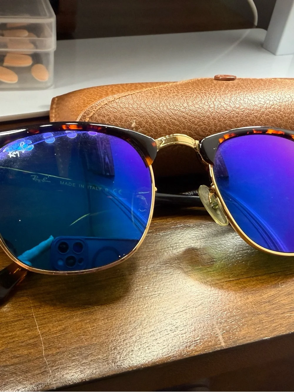 Ray-Ban Blue Mirrored Aviator & Clubmaster Sunglasses Duo